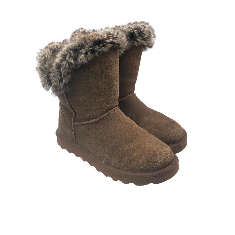 Bearpaw‎ Women's Brown Suede Fur Trimmed Winter Boots